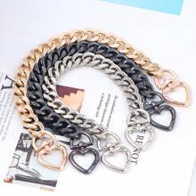 1 chiếc móc nối dài dây ví hình trái tim bằng kim loại, thích hợp cho dây đeo túi đeo chéo. - màu đen - Xem 4