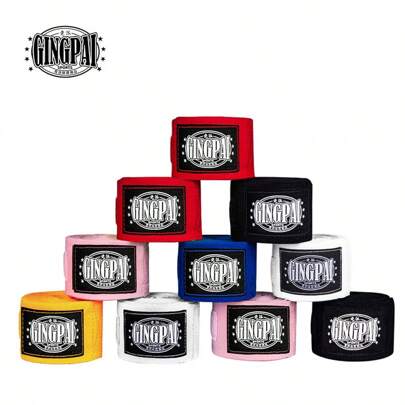 1 Pair Pink Thai Boxing, MMA, Boxing Hand Wraps, Sports Sweat Absorbent Bandages, 3m/5m, For Students And Adults