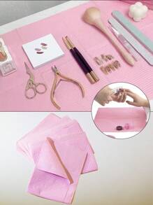 20 pièces Nappes de manucure jetables imperméables, anti-huile et anti-transpiration, tampons de table de manucure pliables pour le nettoyage, bavoirs dentaires pour la pratique en salon, la manucure, le dentiste ou l'usage médical et fournitures de couverture de table de manucure