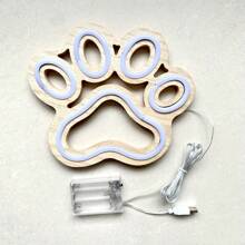 1 件霓虹灯木制工艺猫爪墙壁装饰灯,尺寸 9.44x8.66 英寸/24x22 厘米,由电池或 USB 供电,LED 氛围灯适用于卧室、宿舍、露台、酒吧、生日、圣诞节、节日装饰 - 白色 - 查看 56