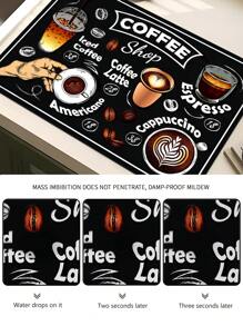 1pc,Coffee Machine Diatom Mud Drainage Pad, Soft Rubber Drain Pad, Non-Slip Super Absorbent And Wear-Resistant Dish-Washing Dry Pad, Placemat For Countertop Dining Kitchen Table Mat, Courtyard Table Decoration, Household Kitchen Supplies