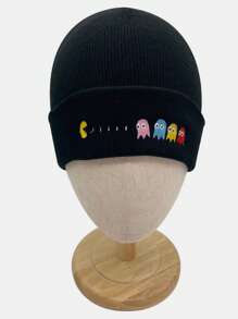 1pc Solid Color Fashionable & Versatile Knitted Beanie Hat, Warm Winter Ski Hat With Pompom, Suitable For Leisure & Outdoor Halloween - A - View 8