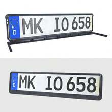 One Piece Of European Standard License Plate Frame, One Side And Half Open, Plastic License Plate Frame, European Standard License Plate Frame - one-size - View 2