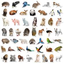 100pcs Realistic Animal Stickers Suitable For Decorating Skateboard,Computer,Desk,DIY Art,Art And Craft Supplies,Scrap Book Supplies,Scented Stickers,Squirrel Stickers,Art Supplies Stickers,Stickers Book Stickers,Puppy Stickers,Duck Stickers,Desk