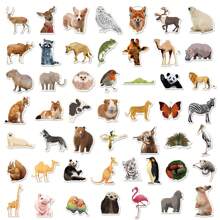 100pcs Realistic Animal Stickers Suitable For Decorating Skateboard,Computer,Desk,DIY Art,Art And Craft Supplies,Scrap Book Supplies,Scented Stickers,Squirrel Stickers,Art Supplies Stickers,Stickers Book Stickers,Puppy Stickers,Duck Stickers,Desk