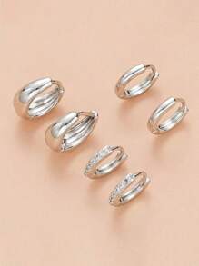 6pcs 14K Gold Plated Cubic Zirconia Ear Cuff Earrings Set, Hypoallergenic Earrings For Women - 6 Pcs-earrings Set - View 7