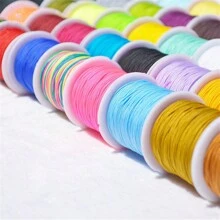 0.4/0.5/0.8/1/1.5mm 散装绳中国结花边绳用于珠宝制作 DIY 香巴拉手链珠宝配件 - Pick colors - 查看 1