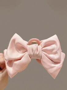3pcs/Set Women's Pink, Black, White Elegant Bowknot Large Hair Claw Clips Hair Jaw Clip Hair Clamps Hair Clutch Hair Catcher Clip