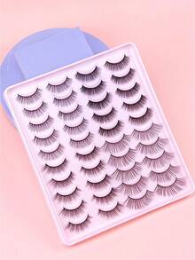 8-5 对俄罗斯仿貂皮睫毛 - 蓬松、戏剧性、纤细的假睫毛，适合化妆，全套睫毛延长套件，可使眼睛变长和变丰满 - 濃密款 - 查看 8