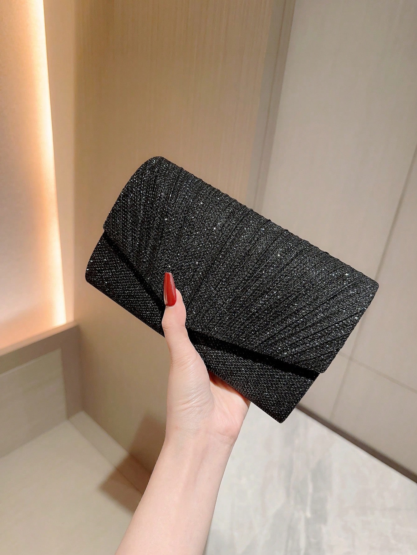 Mini metallic flap bag
