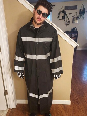 1 pieza Juego de gafas y collar con botón novedoso para adultos, de plástico moldeado con lentes transparentes, artículos de mercancía, accesorios de disfraz de Halloween, decoración, accesorios de juego de roles para fiesta de Halloween y cosplay