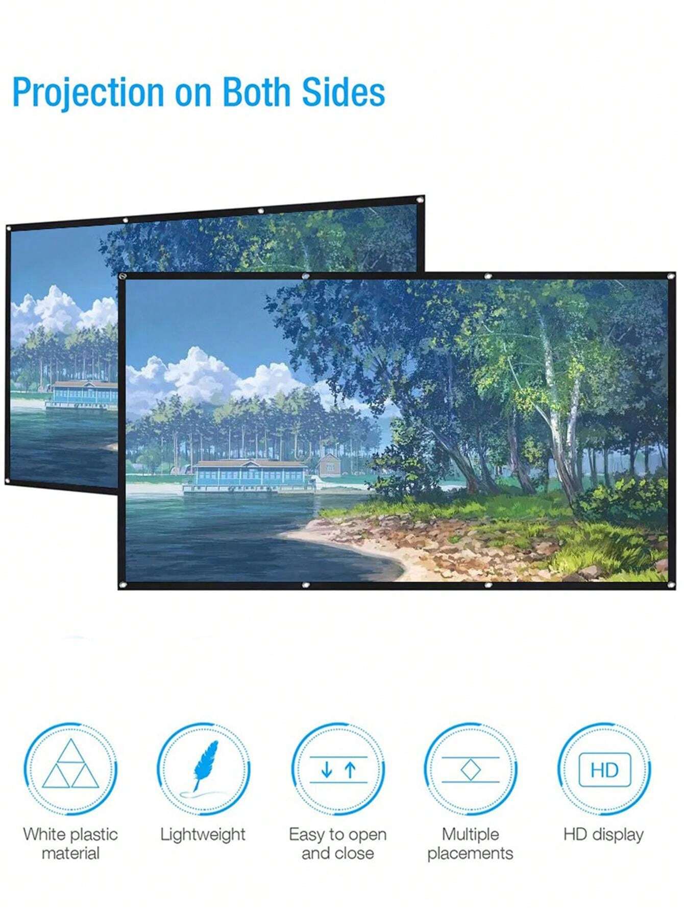 HD Projection Screen Projection Home Projector Screen Home Projector 4k