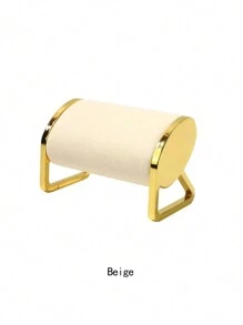 1pc Iron Gold-Plated & Microfiber Jewelry Watch Storage & Display Stand – Cylindrical Design For Wrist Accessories (Watches/Bracelets/Bangles), Soft Microfiber Lining Protects From Scratches & Wear, Durable Non-Fading Gold-Plated Iron Frame, Dual-Purpose For Home Vanity Storage & Store/Live Stream Display, Multi-Color Options