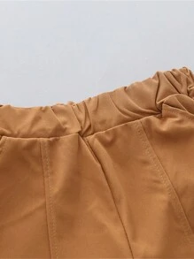 Baby Boy All-Over Teddy Bear Print Long Sleeve Casual Outfit Set - Apricot - View 5