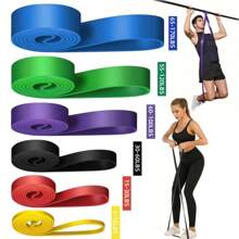 1 dây kháng lực đàn hồi, dây kháng lực TPE đa năng dùng cho thể dục, tập luyện sức mạnh, yoga, xây dựng cơ bắp, định hình vóc dáng, unisex. - Nhiều màu - Xem 1