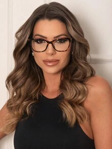 Women Fashion Glasses - 巧克力棕 - 查看 3