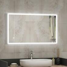 100x60 Badspiegel mit LED Beleuchtung Wandspiegel Badezimmerspiegel Lichtspiegel