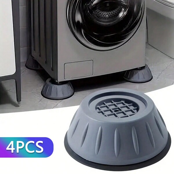 4pcs/Set Anti-Vibration Pads For Washing Machine, Shock Absorbing, Non-Slip, Moisture-Proof, Refrigerator & Washing Machine Base