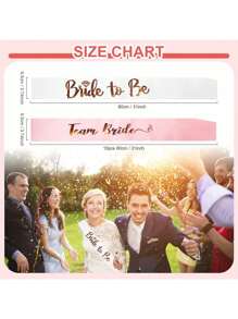 Set de bandas para despedida de soltera, incluye 1 banda blanca "Novia" y 10 bandas rosas "Dama de honor", accesorios para despedida de soltera y decoraciones para la fiesta de la novia y las damas - 1+10 rosa - Ver 2