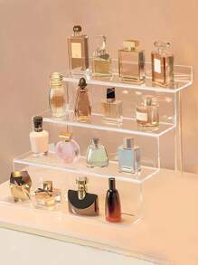 1个多层化妆品展示架，多层收纳架，适用于香水、护肤品、彩妆，是梳妆台和香水展示的理想之选，也可用于房间装饰、收纳、化妆包、旅行、旅行必备品、整理、储物、旅行用品等。 - 無色 - 查看 2