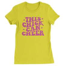This Chick Can Cheer Womens T-Shirt