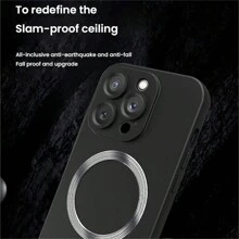 1pc Black Magnetic Soft Matte Protective Case With Glow-In-The-Dark Lanyard, Liquid Silicone Anti-Scratch Full-Body TPU Soft Protective Cover, Fingerprint-Resistant, Compatible With IPhone 15 Pro/15 Pro Max/15 Plus/15/14 Pro/14 Pro Max/14 Plus/14/13 Pro/13 Pro Max/13/13 Mini/12 Pro/12 Pro Max/12/12 Mini/11 Pro Max/11/11 Pro/XS Max/XR/XS - Black - View 5