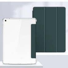1pc Transparent Pen Slot 3-Fold Tablet Cover Compatible With IPad Mini 4, IPad Air 10.5-Inch 2019, IPad Pro 12.9-Inch 2020