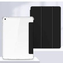 1pc Transparent Pen Slot 3-Fold Tablet Cover Compatible With IPad Mini 4, IPad Air 10.5-Inch 2019, IPad Pro 12.9-Inch 2020