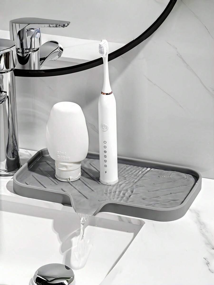 1pc Silicone Drain Rack,Kitchen Sink Splash Guard Silicone Faucet