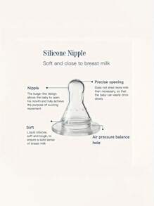 1pc 5oz/150ml Hands-Free Normal-Neck Blue Baby Bottle Set With Straw Brush, Self-Feeding Pp Feeding Bottle, For Christmas