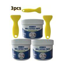Wall Repair Patch Paste, 100g Per Piece Including A Scraper. Two Styles Are Randomly Dispatched To Fix Cracks, Moisture, And Mildew On Wall Surface