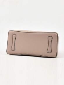 Dedoo 时尚、奢华、多功能、大容量魅力手提包，配有肩带 - 卡其色 - 查看 8