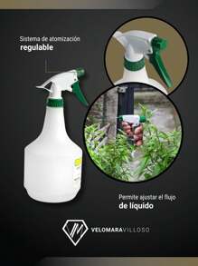 Atomizador 1 Litro Plástico Atomización Regulable Industrial Accesorios Para Cocina Belleza Limpieza - Blanco - Ver 5