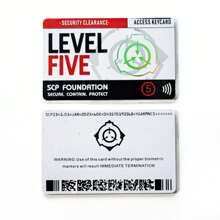 SCP Foundation GUARD Secret PVC Hardcard Special Logo Cosplay Access Grade Card - Single Piece - View 13