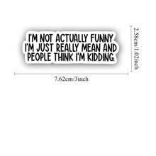1PC Funny Sarcastic Sticker | 'I'm Not Actually Funny' Vinyl Decal | Adult Humor Stickers For Laptops, Water Bottles, And Computers | Waterproof, Durable & Perfect For Gifts | Hilarious Quote Sticker