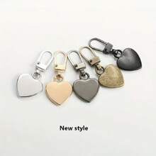 1/3/5/10pcs Heart-Shaped Metal Zipper Pulls, Tool-Free Installation, Removable Buckle Suitable For Bags, Coats, Shoes - Multiple Colors Available, Sewing And Knitting Supplies