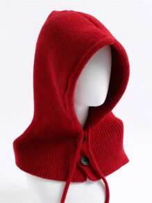 1 件女士纯色保暖百搭针织帽，适合秋冬季日常穿着 - 針織帽 - 查看 10