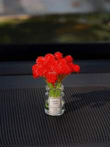 Mini Simulation Star Vase Car Decoration Ornaments Car Center Console Decoration Gadgets