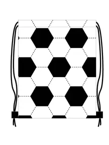 Drawstring Bag Football Print Drawstring Bag Storage Backpack