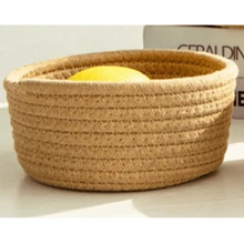 1 简易手工编织收纳篮桌面文具整理编织篮化妆品首饰收纳盒小篮子收纳盒，收纳篮套装，化妆容器，零食容器，收纳容器，收纳篮手工制作，收纳篮适用，收纳篮家居，收纳篮编织，适用于家庭收纳，办公室，工作台，化妆台，餐桌 - 彩色 - 查看 26