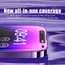 6 miếng kính cường lực bảo vệ màn hình điện thoại thông minh riêng tư tương thích với iPhone 15 Pro Max/11/16 Plus/15/14 Pro Max/14/16 Pro, iPhone 13 Pro Max/13 Mini/12/11 Pro/X/XR/XS Max, bao phủ toàn bộ - màu đen - Xem 6