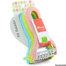 4 Piece Kitchen Kit For Slicing, Cutting And Shredding Set Of 3 Peelers With Slicer 1 Food Processor For Garlic, Onion, Manual Seasoning 500ml - Nhiều màu - Xem 4