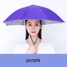 1顶男女通用银色单层时尚夏季户外防紫外线防风防雨伞帽，直径30.3英寸，可折叠可调节，适合高尔夫、钓鱼、露营、园艺、海滩、皮划艇、旅行和徒步等户外活动、度假、旅行、服装配饰和礼品。 - 彩色 - 查看 11