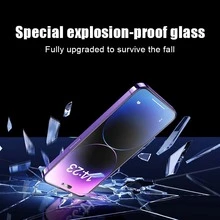 6 miếng kính cường lực bảo vệ màn hình điện thoại thông minh riêng tư tương thích với iPhone 15 Pro Max/11/16 Plus/15/14 Pro Max/14/16 Pro, iPhone 13 Pro Max/13 Mini/12/11 Pro/X/XR/XS Max, bao phủ toàn bộ - màu đen - Xem 3