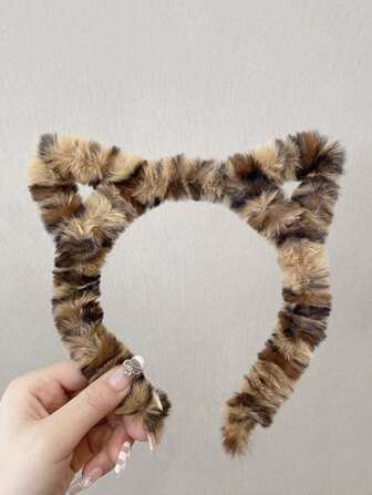 1 Piece, Plush, Cat's Ears, Hair Band, Cute, Fashionable, Funny, Funny, Birthday Gift, Appointment, Party, Masquerade Party, Daily Wear, Valentine's Day, Easter, Beauty, Hair Band Hair Hoop
