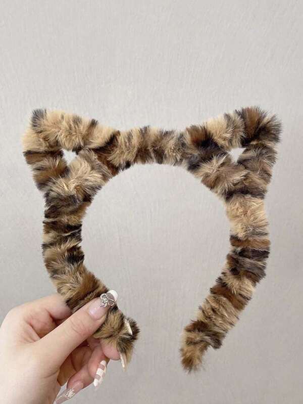 1 Piece, Plush, Cat's Ears, Hair Band, Cute, Fashionable, Funny, Funny, Birthday Gift, Appointment, Party, Masquerade Party, Daily Wear, Valentine's Day, Easter, Beauty, Hair Band Hair Hoop