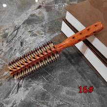 Large Size Hair Brush, Heat Resistant, Professional Salon Use For Inward Curls, Volumizing Hairstyles, Boar Bristle Hair Styler Brush - Red - View 1
