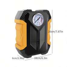 Carsun Air Compressor For Car Auto Pump Portable Tire Inflator - Black + Yellow - View 5
