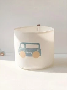 1pc Large Capacity Felt Foldable Toy Storage Basket & Laundry Hamper Love Valentine - Multicolor - View 5