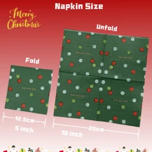 20 stuks kerstpapieren servetten, bedrukte HOHOHO 3-laags cocktailservetten, wegwerpbare kerstman papieren decoratieve kleurrijke desserttissues, servetten voor dranken, servetten voor feesten, bruiloften, verjaardagen, kerstfeestdecoratie, kerst